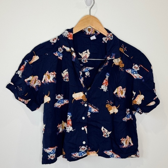 Old Navy Blue Dog Print Women’s Pajama Set (Small) - Picture 6 of 8